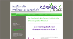 Desktop Screenshot of koerper-kult.de